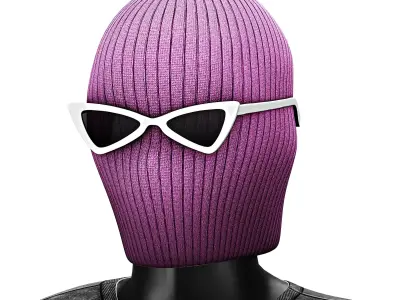 Mask Bundle 7 In 1 - Streetwear Low-poly 3D model