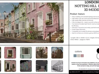 london house Low-poly 3D model