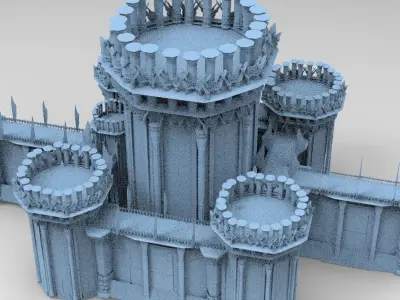 Elden Celtic Ring Bridge Towers Kit bash 1 3D model