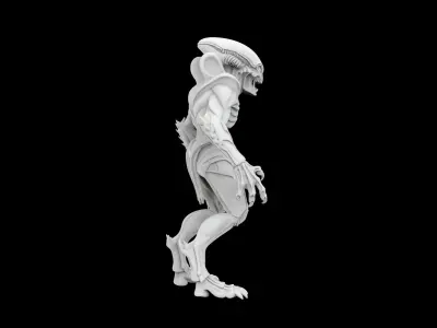 Alien Monster 3D Print Model Sci-Fi Extraterrestrial Creature 3D print model
