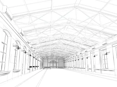 Hallway Lobby 3D model