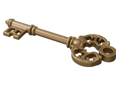  Antique Ornate Key 3D model