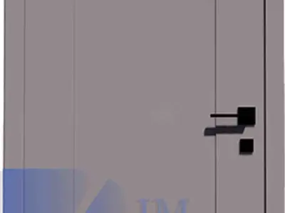 Interior single door Revit family full parametric 3D model