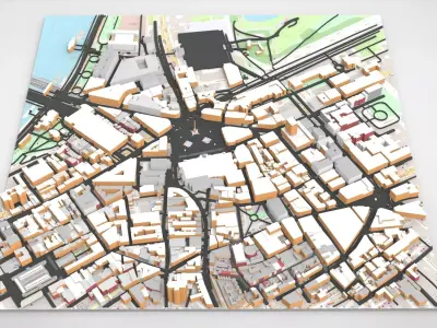 Trafalgar Square London England 3D model