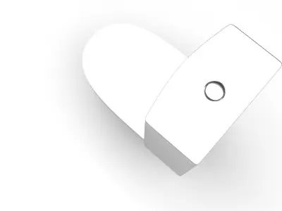 Silver Toilet 3D model