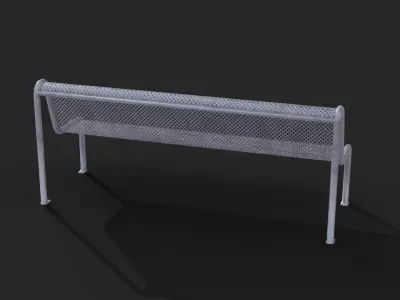 Sabadell Barcelona Bench Low-Poly Low-poly 3D model