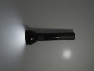Flashlight with Rigid Body Physics Setup 3D model