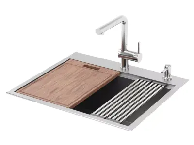 RUVATI-RVH8023 kitchen sink Free 3D model