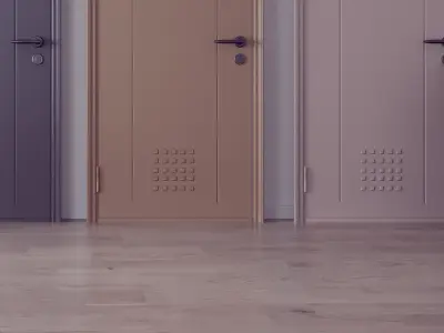 door Modern single 3D model