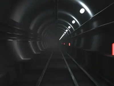 subway tunnel 3D model