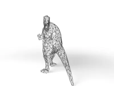 TRexDinosaur Wireframe Low-poly 3D model