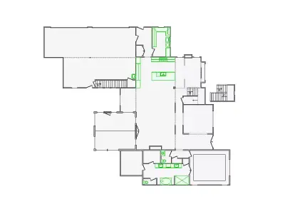  Detailed Interior Sketch - 6501-7000 SF - Xactimate 3D model