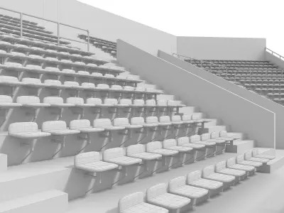 Stadium Tribune 06 Corner 3D model