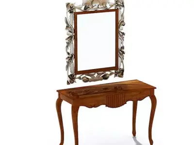 Classic Table And Mirror 3D model