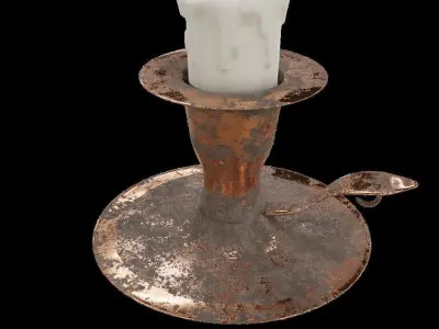 Candle Flame 3D animated  Low-poly 3D model