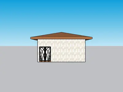 25x25 Feet Modern House Model Realistic Small House  3D model