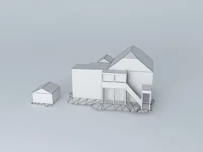 A Typical Residential and Business Building in Christiansted 3D model