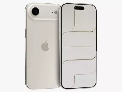 Apple iPhone Air Light Gold Low-poly 3D model