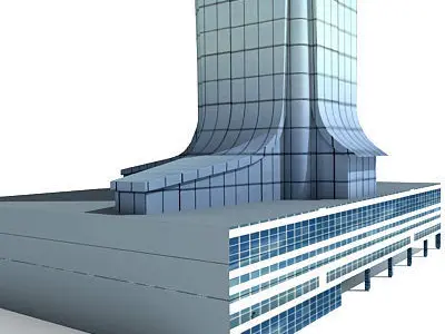 Tall Office Building 109 Low-poly 3D model