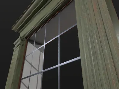 Small window Low-poly 3D model