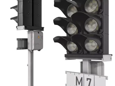 Dwarf traffic light pack 2  3D model