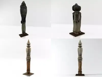 Wooden Sculptures Free 3D model