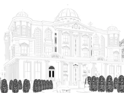 palace exterior design 3D model