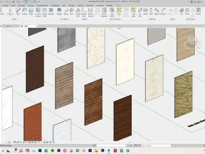 Material - Texture Revit Family 3D model