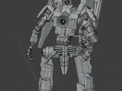 Robot 3d model fully rigged 3D model