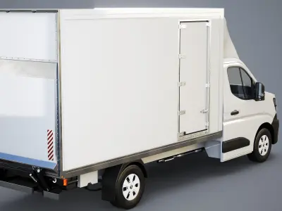  Renault Master 2025 Lift Gate Box Truck 3D Model 