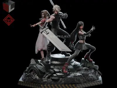 Final Fantasy VII Diorama 3D print model