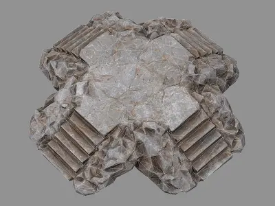 Staris Rock 02 Low-poly 3D model