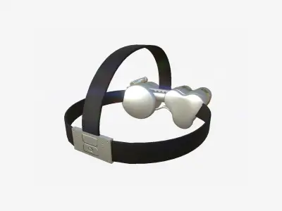 SciFi Glasses J03 Aluminum - Character Design Fashion Low-poly 3D model