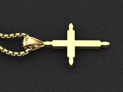 Cross Light Gold 3CP072 3DM STL 3D model