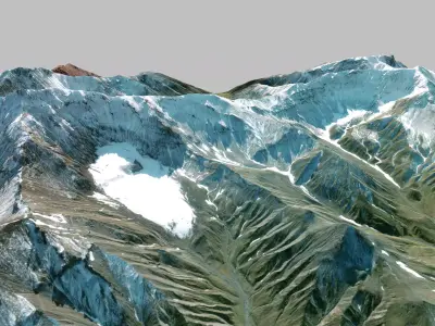 Volcano Tumrok Kamchatka 3D model
