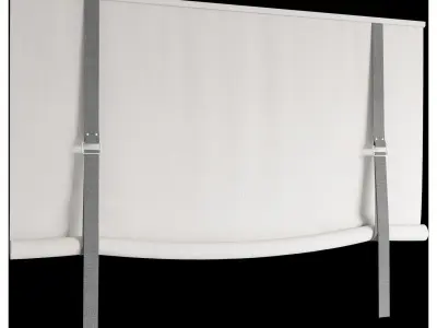 Roman Curtains 198  Roll-up Curtain  Roller Blind with strap 3D model