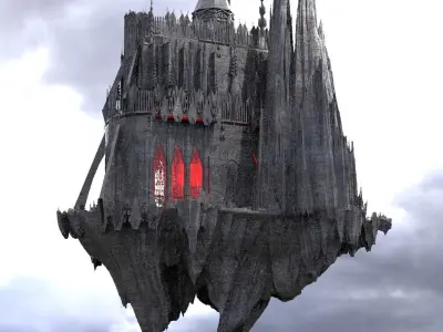 Cthulhu Deep Floating Cathedral 2  3D model