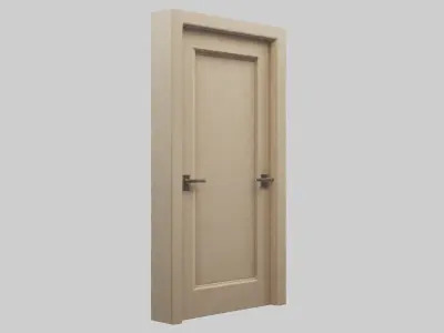 Hollow core door model Low-poly 3D model