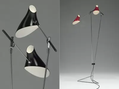 Doublepod wall lamp with balls 3D model