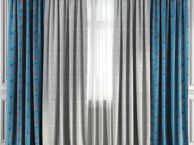 Curtain Set 166 3D model