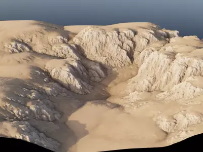 Canyon Cliff 02 3D model