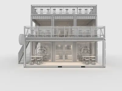 Container Cafe 10 3D model