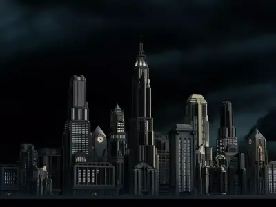 Dark Deco City Bundle 3D model