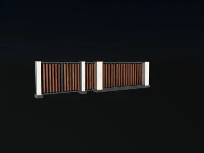 Modern fence 3D model
