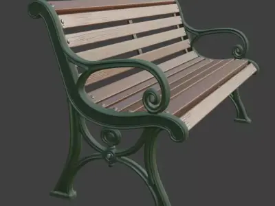 Park Bench 3D Model 3D model shop