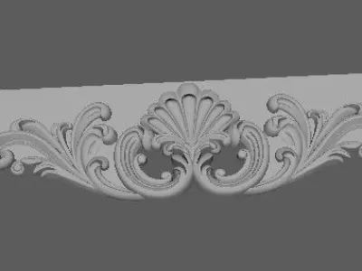 Central decor ornament for furniture 3D model 1102