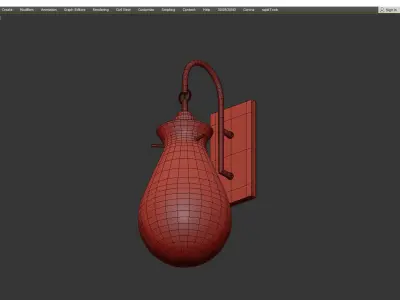 HUTTONSPARK SCONCE Low-poly 3D model