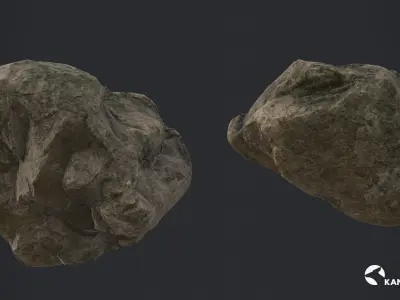 Jungle Rocks Set 1 Low-poly 3D model
