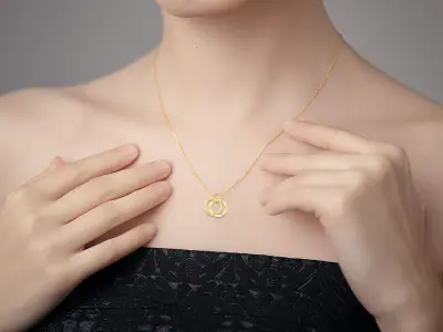 Ring Earrings Pendant Combo 3D print model