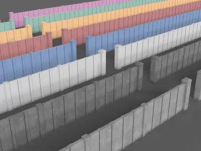 PBR Concrete Wall 2 Low-poly 3D model